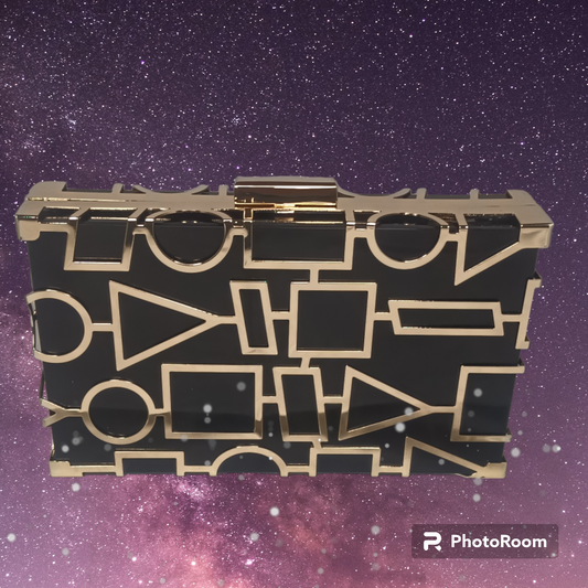 BLACK&GOLD - clutch/box