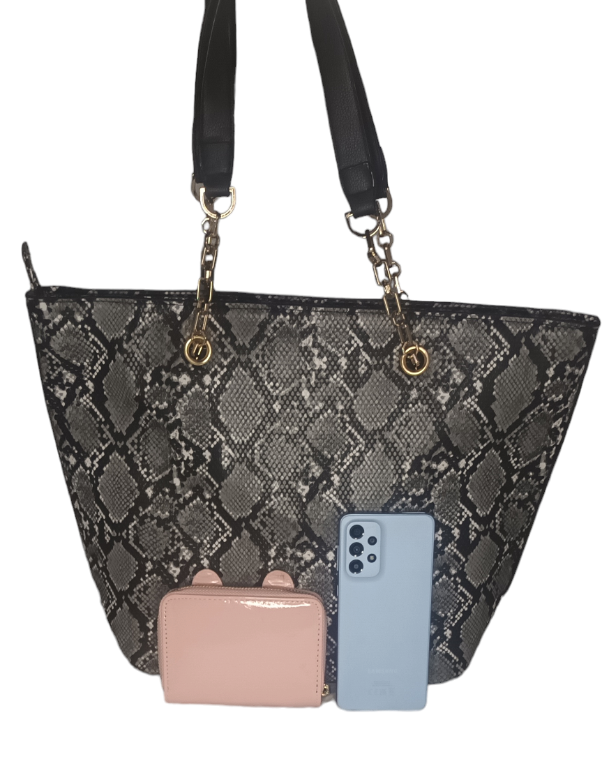 ANNICK- shopper met slangenprint